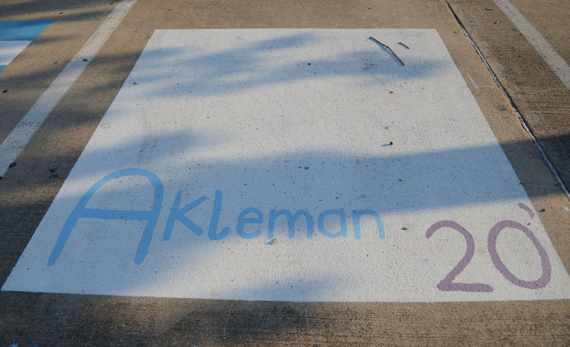 A&M Consolidated HS painted parking spots